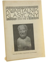 Kwartalnik klasyczny nr 4 rok VII 1933