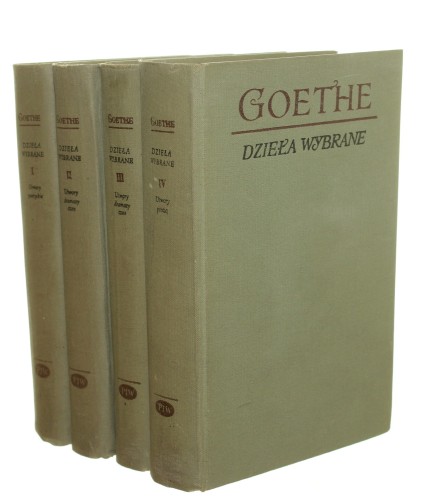 Dzieła wybrane t. I-IV [komplet] Goethe Jan Wolfgang (1956)