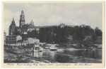 Kraków. Wawel od strony Wisły. Odjazd statków wycieczkowych [pocztówka / ca 1930]