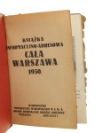 Książka informacyjno-adresowa "Cała Warszawa" 1930 [Praca zbiorowa]