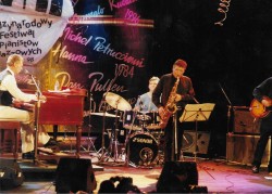 Alan Skidmore Georgie Fame Międzynarodowy Festiwal Pianistów Jazzowych Kalisz 1998 fotografia Marek Karewicz [vintage print / 1998]
