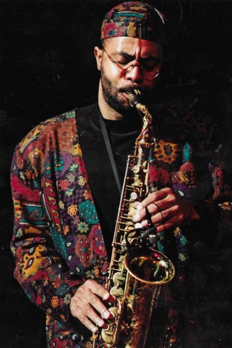 Kenny Garrett fotografia Marek Karewicz [vintage print / ca 1990]