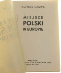 Miejsce polski w Europie Alfred Lampe [1944]