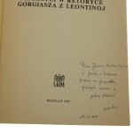 Filozofia w retoryce Gorgiasza z Leontinoj Krystyna Tuszyńska-Maciejewska [1987]