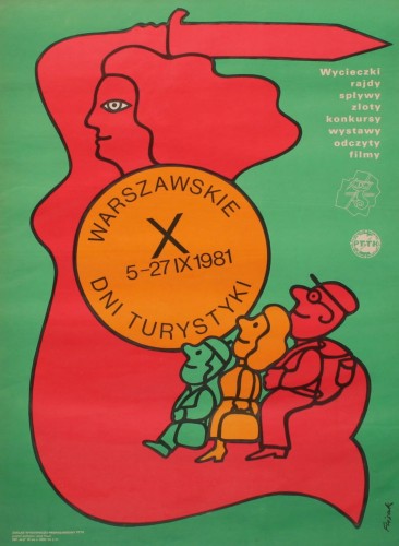 Plakat X Warszawskie Dni Turystyki 5-27 IX 1981 Projekt Jerzy Flisak (1981)