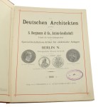 Den Deutschen Architekten gewidmet von S. Bergmann and Co. Actien-Gesellschaft Fabrik fur Isolir-Leitungsrohre und Special-Insallations-Artikel fur elektrische Anglagen Berlin N. (1900)