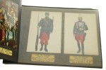 Album kolekcjonerski z wklejanymi ilustracjami francuskich i brytyjskich formacji wojskowych (XVIII-XIX w.) [lata 80-te XX w.]
