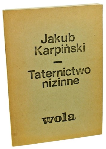 Taternictwo nizinne Karpiński Jakub [drugi obieg / 1989]