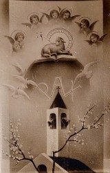 Wielkanoc Karta okolicznościowa [pocztówka / ca 1960]