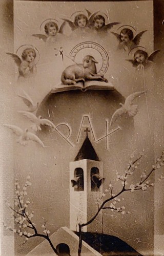 Wielkanoc Karta okolicznościowa [pocztówka / ca 1960]