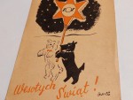 Wesołych Świąt proj. Karol Ferster [Charlie] Zw. Opieki nad Zwierzętami [pocztówka / przed 1939]
