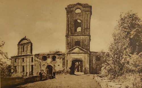 Korzec Ruiny zamku [pocztówka przed 1939]