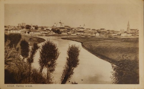 Łuck [Луцьк, Łućk / Ukraina, obw. wołyński] Ogólny widok [pocztówka / przed 1939]