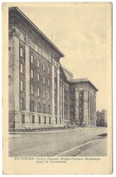 Katowice Nowy Gmach Województwa Śląskiego przy ul. Reymonta [pocztówka przed 1939]