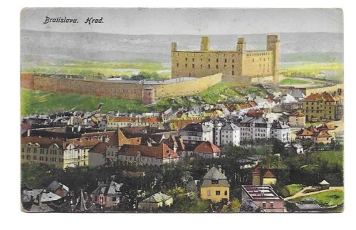 [Bratysława, Słowacja] Bratysława. Hrad [pocztówka przed 1939]