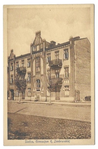 Siedlce Gimnazjum K. Zembrzuskiej [pocztówka ca 1930]