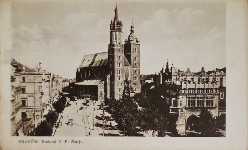 Kraków Kościół N. P. Marji [pocztówka przed 1939]