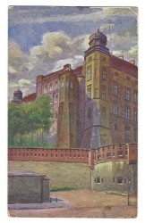 Kraków Wawel Królewski Zamek [pocztówka przed 1920]