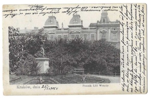 Kraków Pomnik Lilii Wenedy [pocztówka ca 1905]