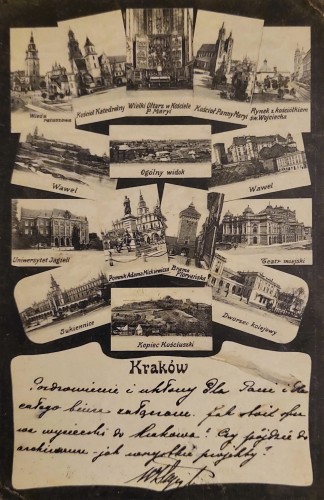 Kraków [pocztówka ca 1905]
