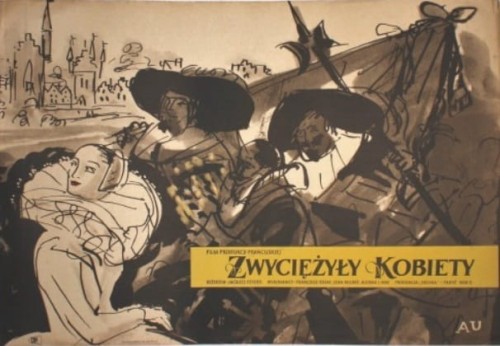 Plakat do filmu Zwyciężyły kobiety Reż. Jacques Feyder Proj. Antoni Uniechowski (1957)