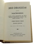 365 obiadów Ćwierczakiewicz Lucyna [reprint 1911-1983]