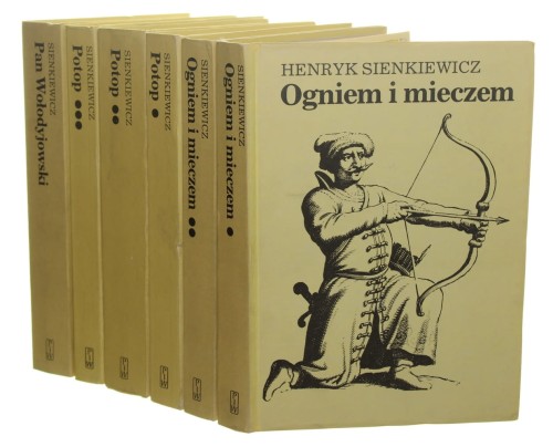 Ogniem i mieczem t. I-II Potop t. I-III Pan Wołodyjowski [Trylogia] Sienkiewicz Henryk proj. opr. i il. Jerzy Jaworowski [1989]