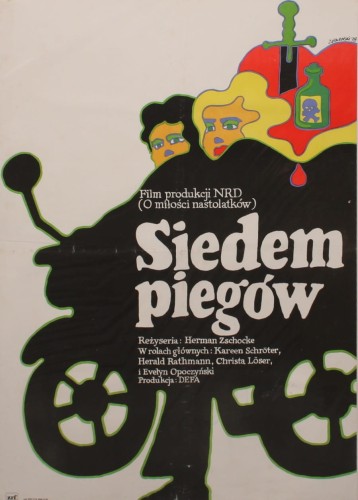 Plakat do filmu Siedem piegów Reż. Herman Zschocke Projekt Maciej Żbikowski (1978)