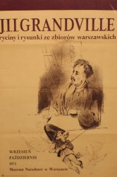 Plakat wystawowy J. I I. Grandville Ryciny i rysunki ze zbiorów warszawskich wrzesień-październik 1975 Muzeum Narodowe