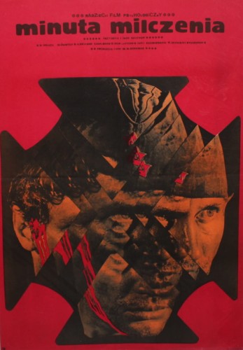 Plakat do filmu Minuta milczenia Reż. Igor Szatrow Projekt [Ryszard Kiwerski] (1971)
