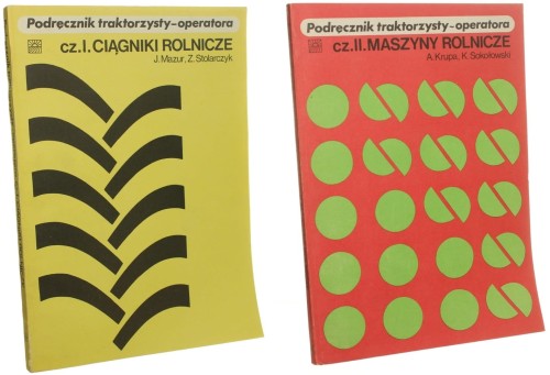 Podręcznik traktorzysty-operatora cz. I-II Ciągniki rolnicze, Maszyny rolnicze J. Mazur, Z. Stolarczyk, A. Krupa, K. Sokołowski [1985-1986]