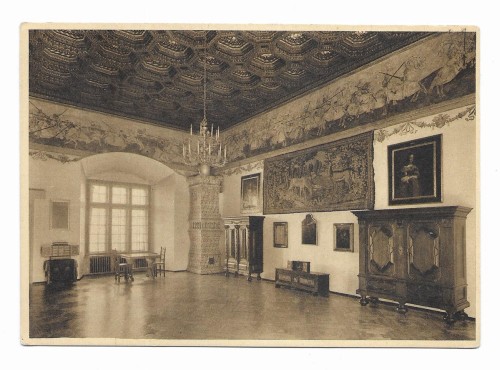 Kraków Wawel Zamek Królewski Sala turniejowa XVI wiek [pocztówka lata 30.]
