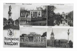 Warszawa Pozdrowienie z Warszawy [Zdjęcia z teki K. Wojutyńskiego / pocztówka ca 1930]  