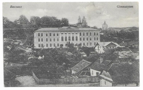 Buczacz [Ukraina, obw. tarnopolski] Gimnazyum [pocztówka ca 1914]