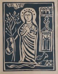 Św. Jan Jędrzej Wowro [drzeworyt z teki "Piecątki beskidzkie 1925-1933]