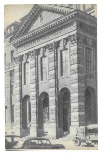 Gmach Banku Rolnego Warszawa dzisiejsza Na odbudowę Warszawy [pocztówka ca 1950]