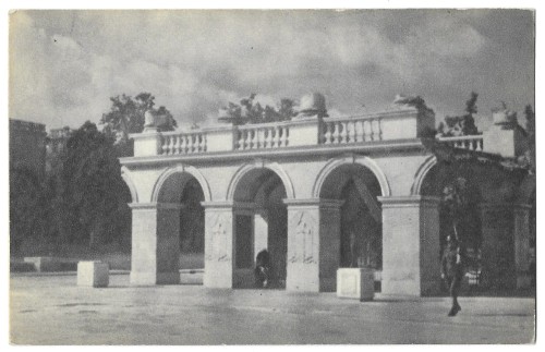 Mogiła Nieznanego Żołnierza Warszawa dzisiejsza Na odbudowę Warszawy [pocztówka ca 1950]