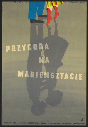 Plakat do filmu Przygoda na Mariensztacie Reż. L. Buczkowski Projekt Eryk Lipiński [1954-REPRINT-2023]