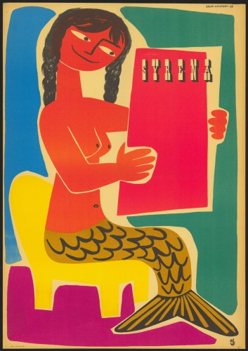 Plakat Syrena Projekt Eryk Lipiński [1957-REPRINT-2023]