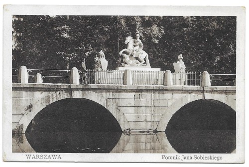 Warszawa Pomnik Jana Sobieskiego [pocztówka przed 1918]