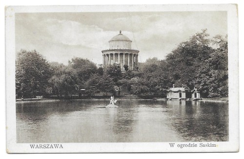 Warszawa W ogrodzie Saskim [pocztówka przed 1918]