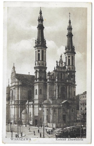 Warszawa Kościół Zbawiciela [pocztówka przed 1918]