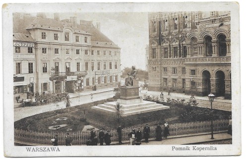 Warszawa Pomnik Kopernika [pocztówka przed 1918]