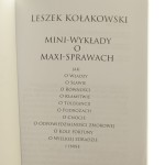Mini wykłady o maxi sprawach Kołakowski Leszek Seria pierwsza [1999]