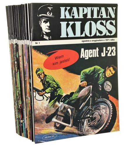 Kapitan Kloss komiks zeszyt 1-20 Tekst Andrzej Zbych, rysunki Mieczysław Wiśniewski [KOMPLET / 2001]