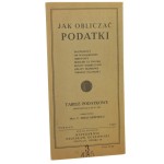 Jak obliczać podatki: dochodowy, od wynagrodzeń, obrotowy, dodatki za zwłokę, koszty egzekucyjne, opłaty skarbowe, terminy płatności tabele podatkowe obowiązujące od r. 1947 Z. Mielczarzewicz [1948]