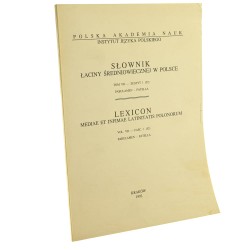 Słownik łaciny średniowiecznej w Polsce t. VII zeszyt 1 [52] Pabulamen - Patella [1992]
