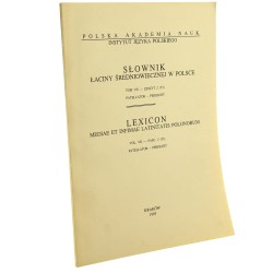 Słownik łaciny średniowiecznej w Polsce t. VII zeszyt 2 [53] Patellator - Perdecet [1993]