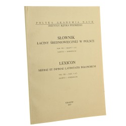 Słownik łaciny średniowiecznej w Polsce t. VIII zeszyt 5 [67] Sagitto - Scriniolum [2007]