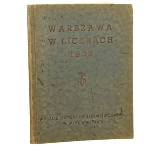 Warszawa w Liczbach Rozkładany Plan Warszawy wraz z siecią tramwajów i autobusów z dnia 5 września 1938 r. [1939]
